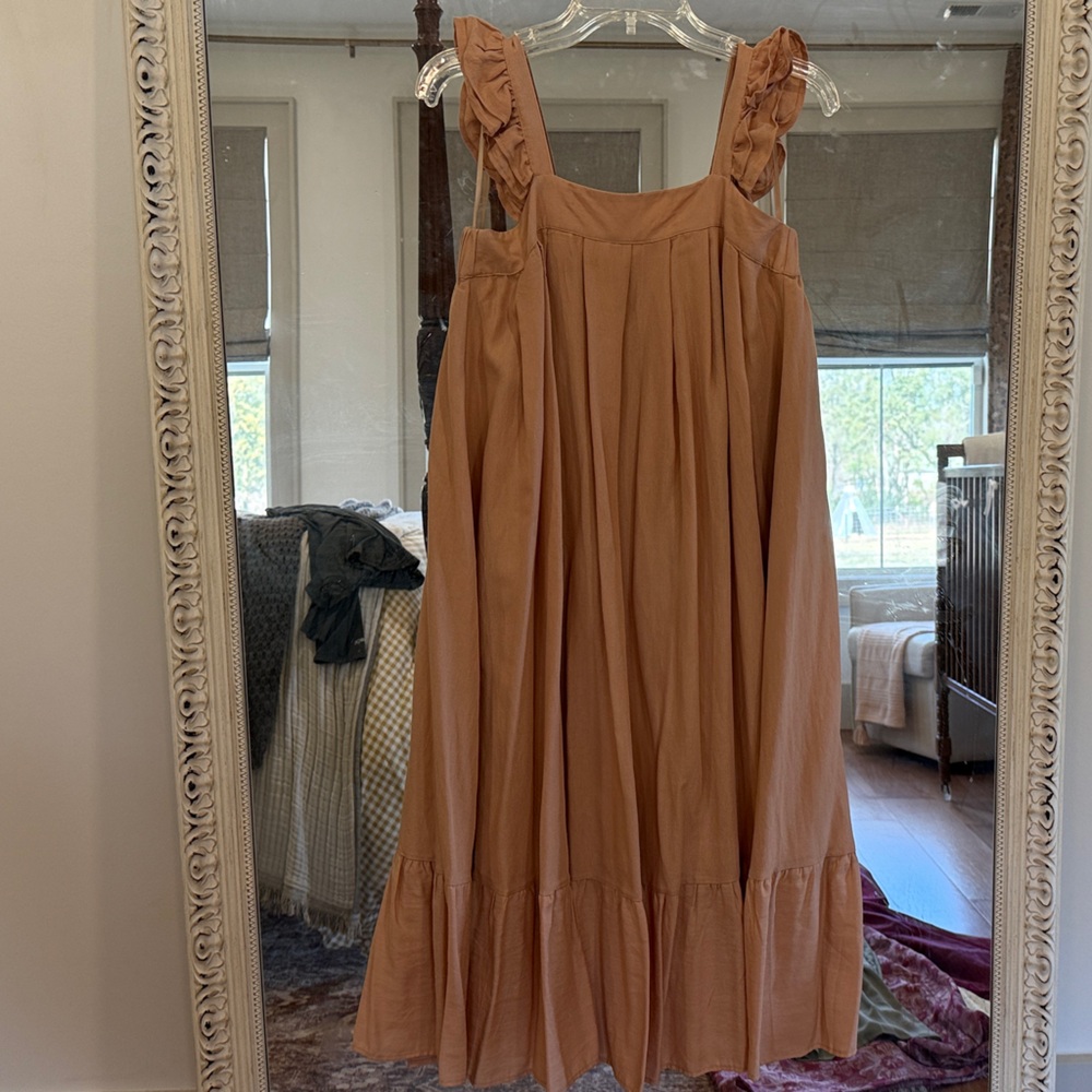 Women's Midi Dress in Tan
